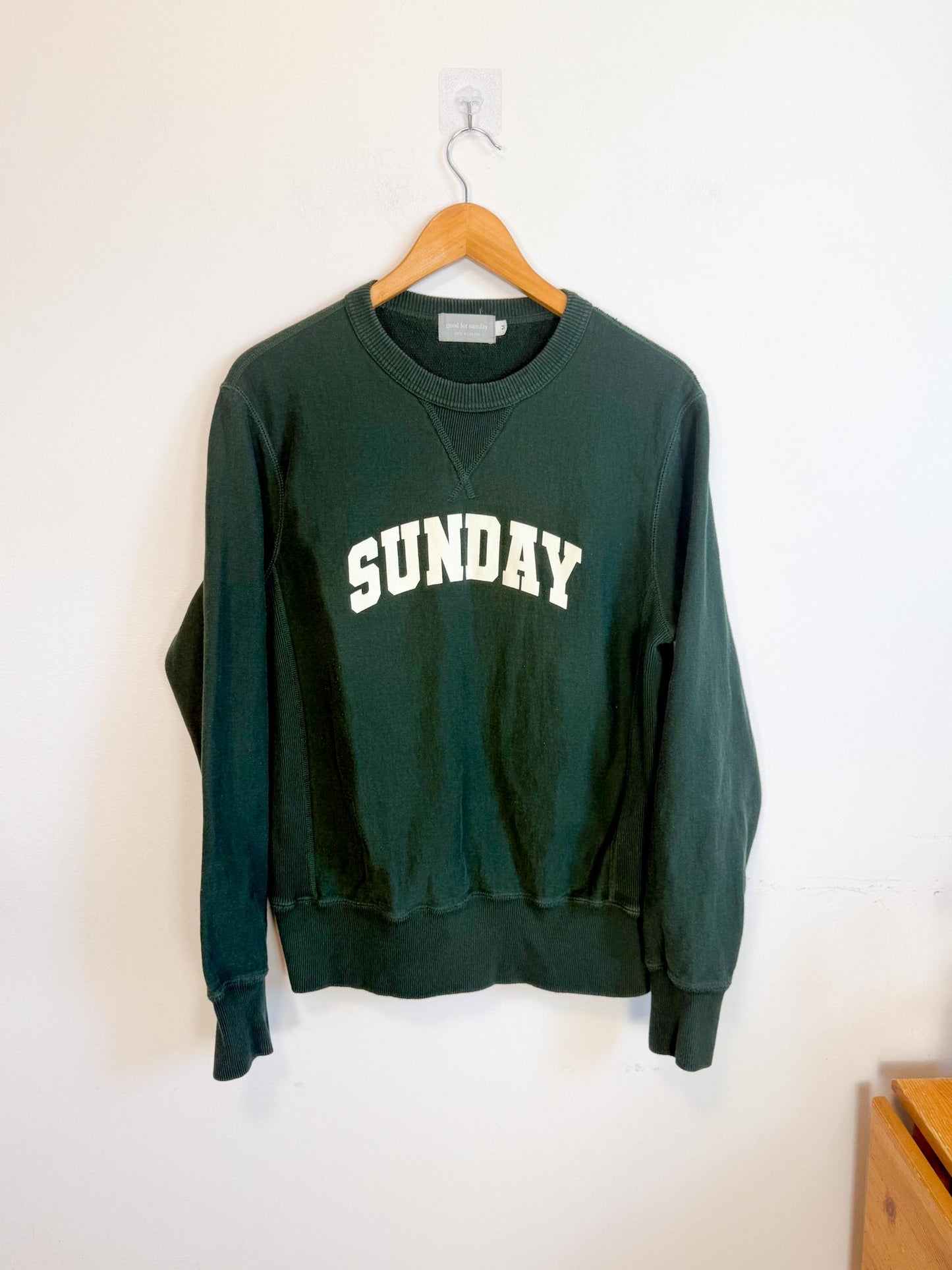 Good for Sunday Slow Fashion "Sunday Crewneck in Dark Green" (Size M)