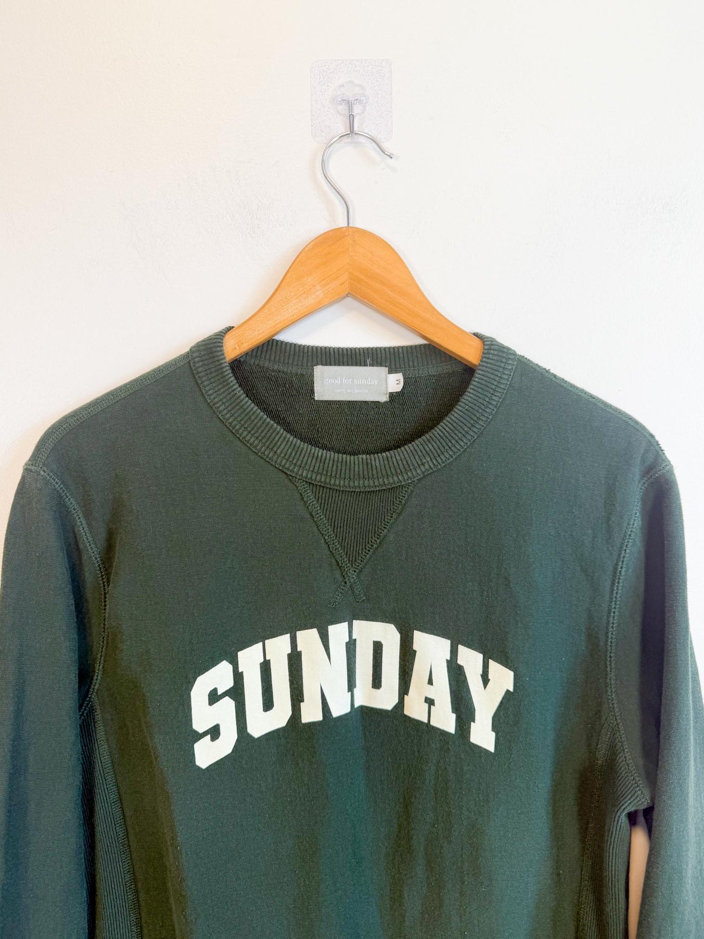Good for Sunday Slow Fashion "Sunday Crewneck in Dark Green" (Size M)