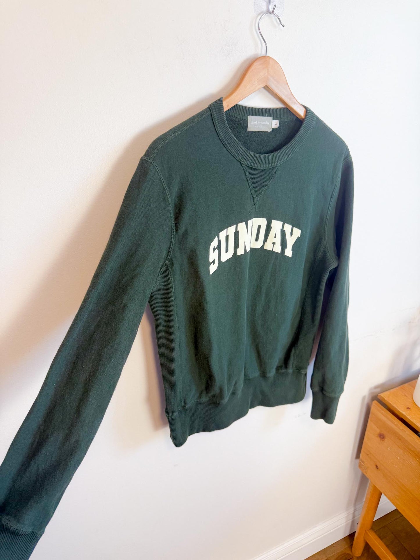 Good for Sunday Slow Fashion "Sunday Crewneck in Dark Green" (Size M)