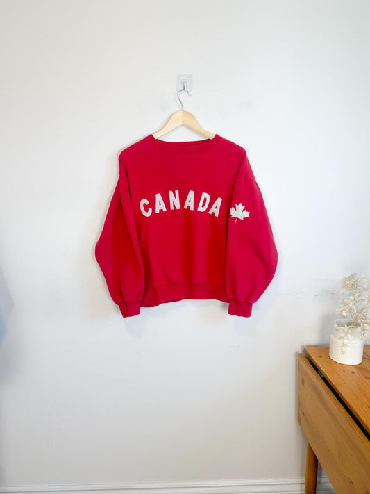 Vintage Canada Crewneck in Red (Size M/L)