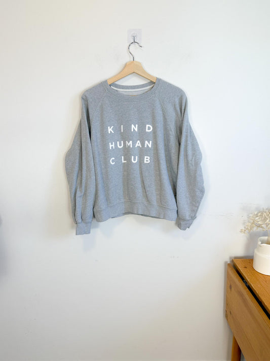 Mini Mioche "Kind Human Club Crewneck in Grey" (Size M)