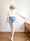 DL1961 "Simone Cropped Shirt in White" (Size S)