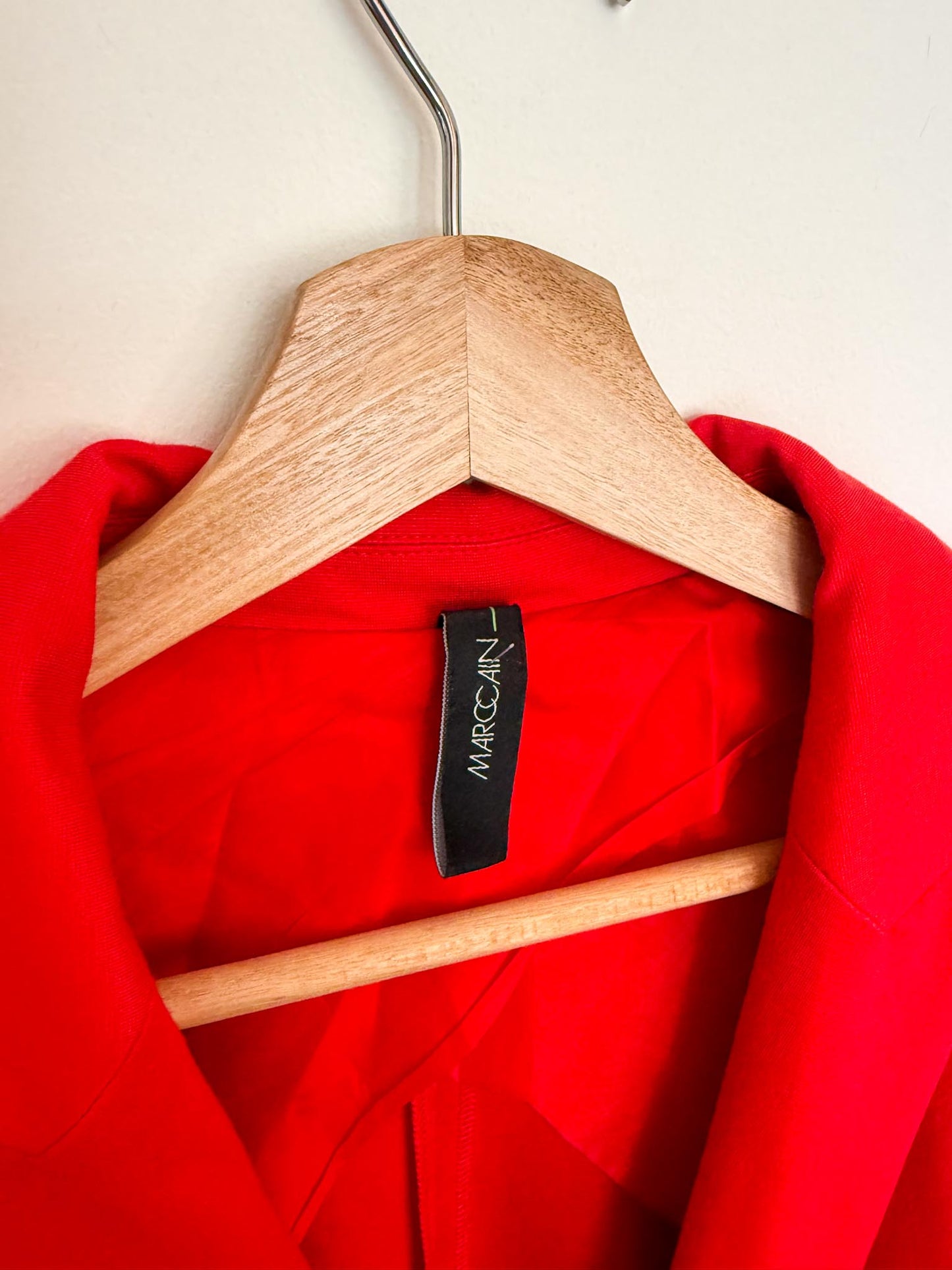 MARC CAIN Fitted blazer with rounded hem in Red SOLD AS IS  (Size M/L)