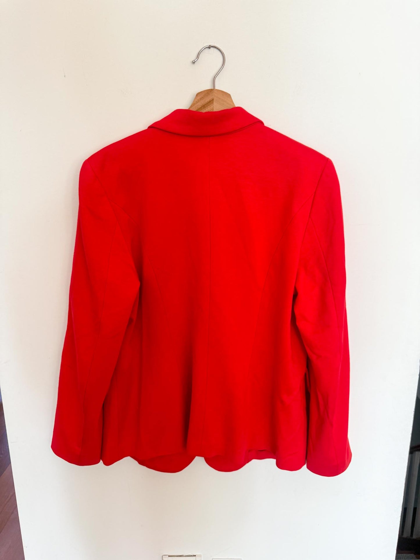 MARC CAIN Fitted blazer with rounded hem in Red SOLD AS IS  (Size M/L)