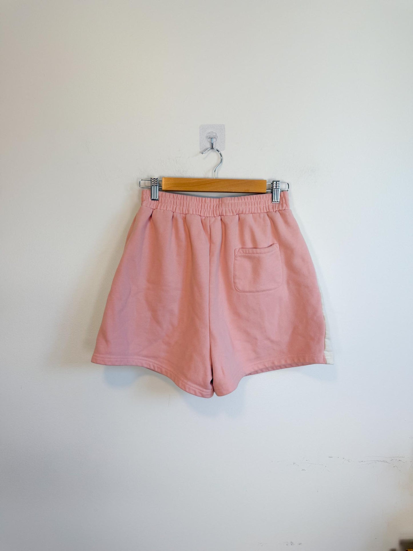 Kina & Tam Embroidered Doodle Lounge Shorts in Pink (Size M)