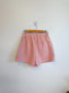 Kina & Tam Embroidered Doodle Lounge Shorts in Pink (Size M)