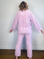 ARKET "Gingham Seersucker Pyjama Two Piece Set in Lilac" SOLD AS IS (Size S)