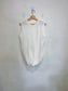 COS Sleeveless White Top with Ruched Bubble Hem (Size M)