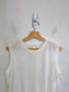 COS Sleeveless White Top with Ruched Bubble Hem (Size M)