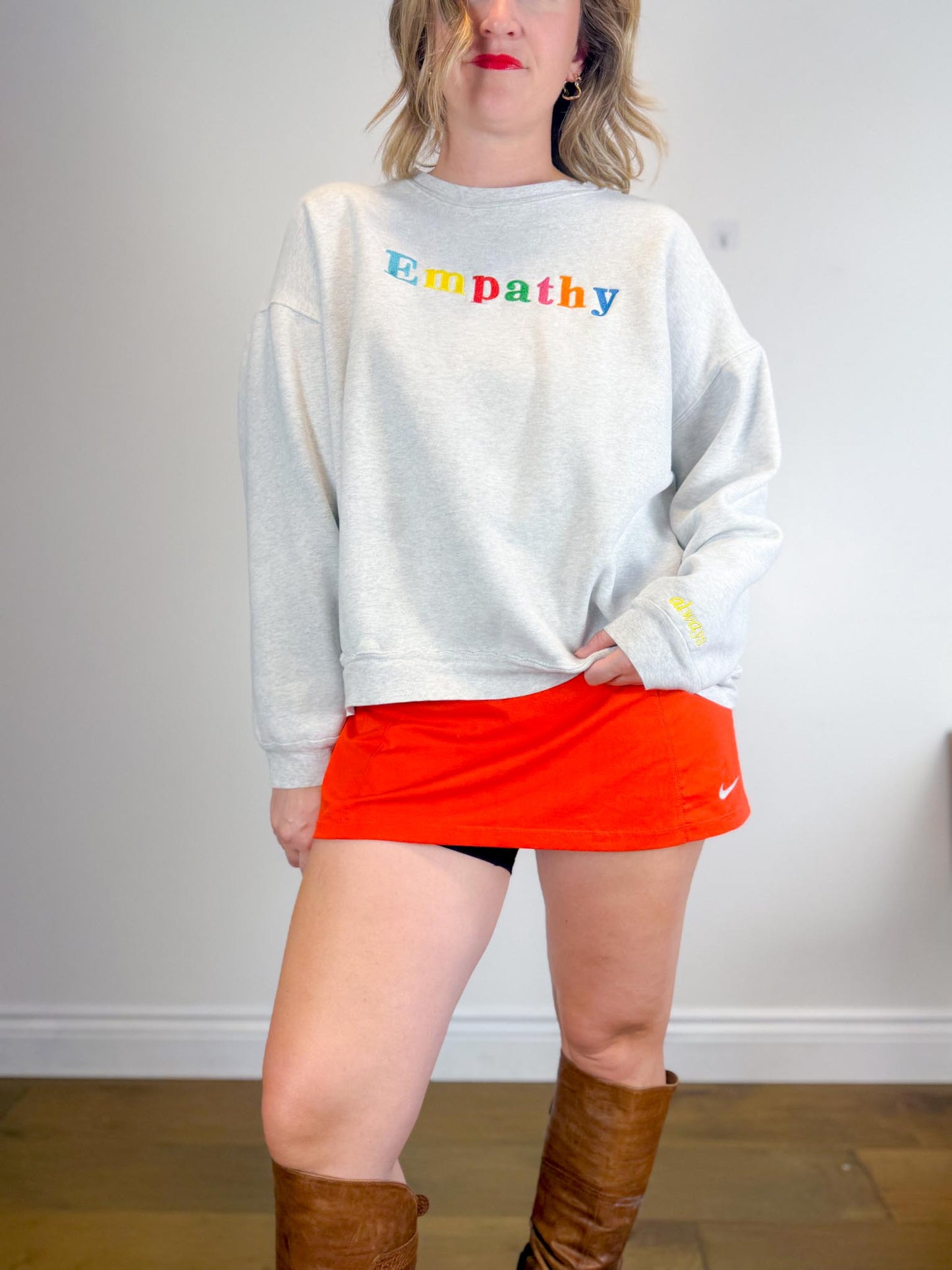 The Mayfair Group "Empathy Always Grey Crewneck" (Size XXL)