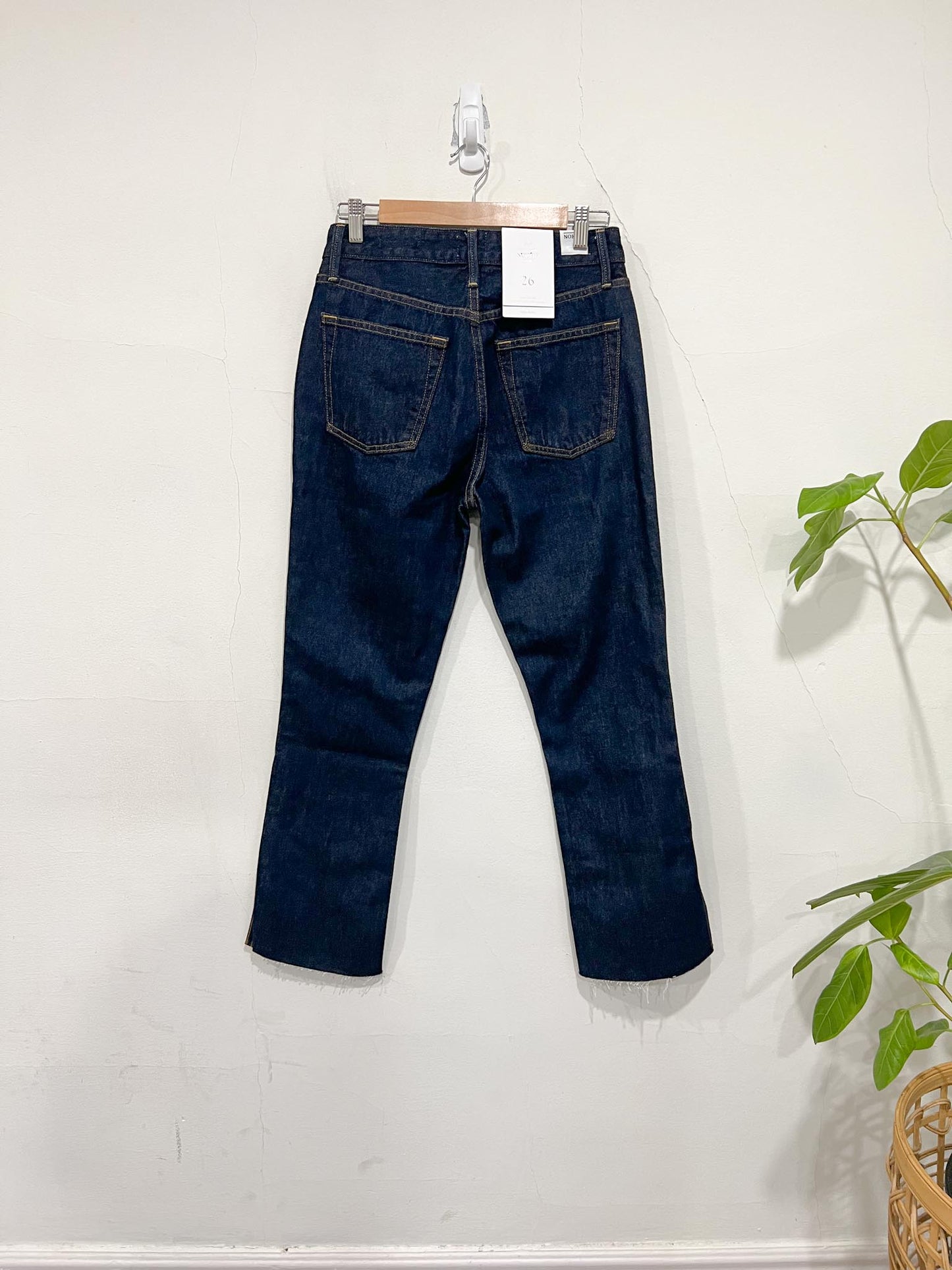 NOEND Denim "Farrah Cropped Flare Jeans in Dark Wash" NWT (Size 26)