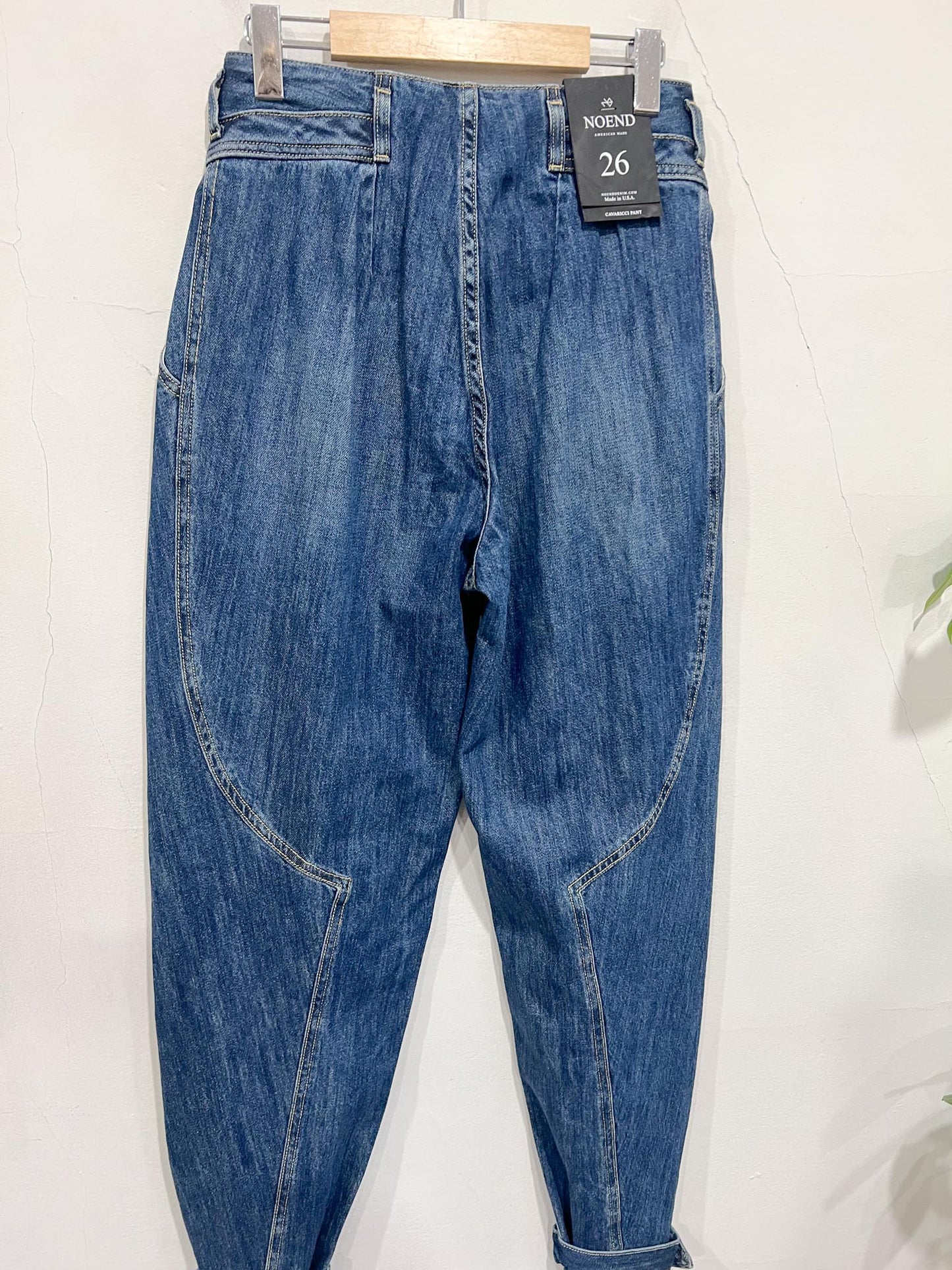 NOEND Denim "Syd Utility Balloon Jeans in Medium Wash" NWT (Size 26)