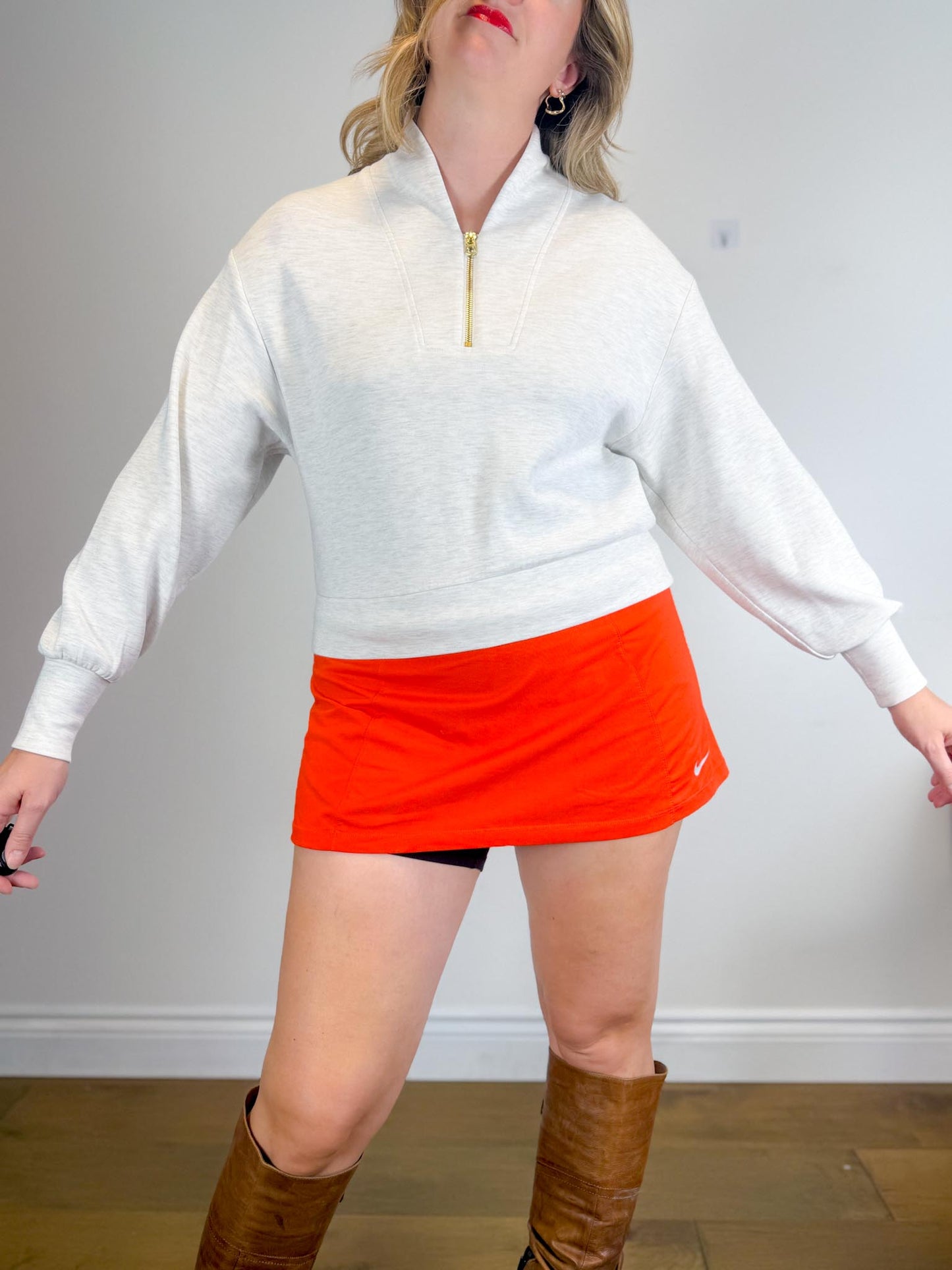 VARLEY "Davidson Sweatshirt in Ivory Marl" (Size S/M)