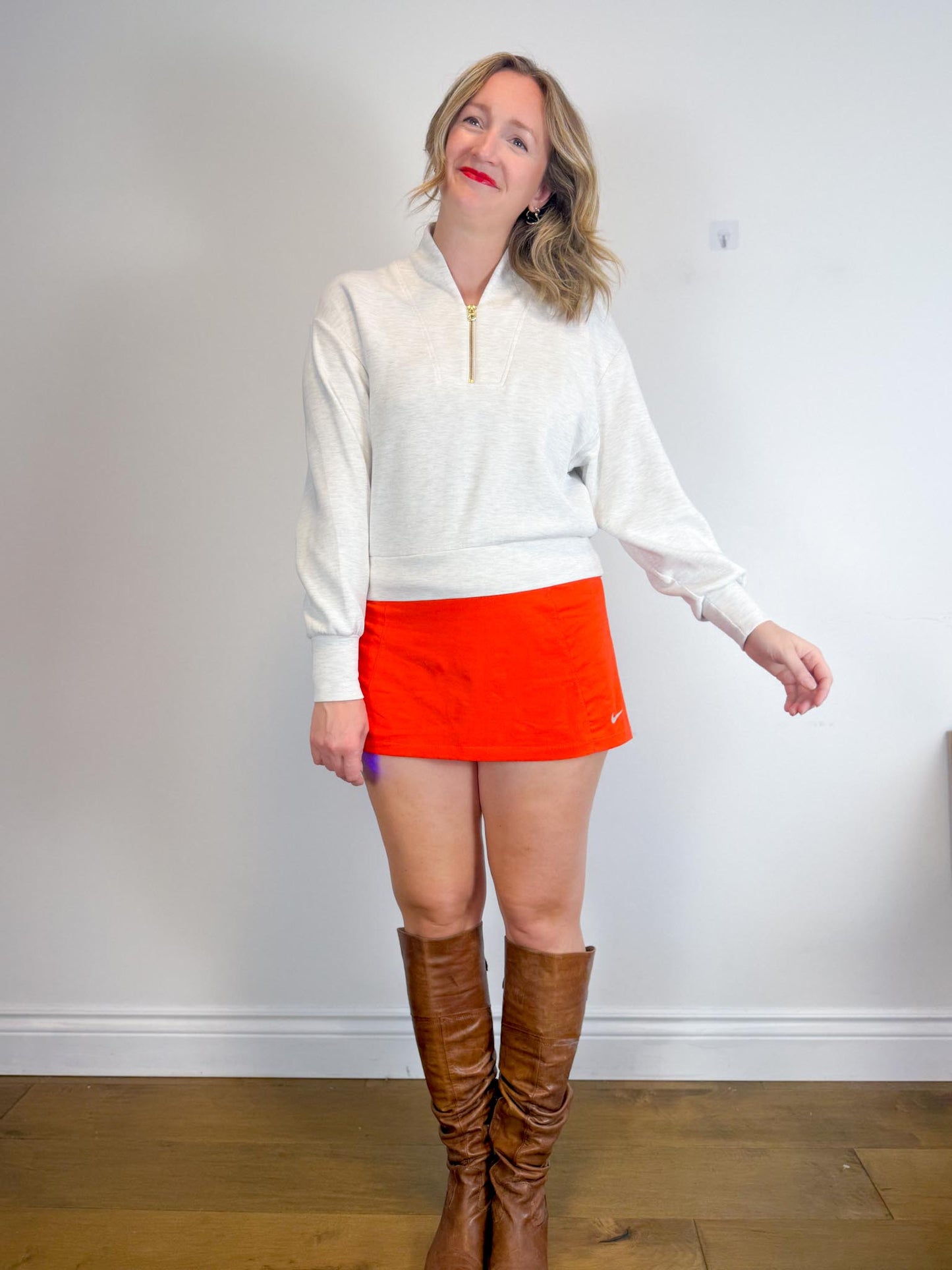 VARLEY "Davidson Sweatshirt in Ivory Marl" (Size S/M)
