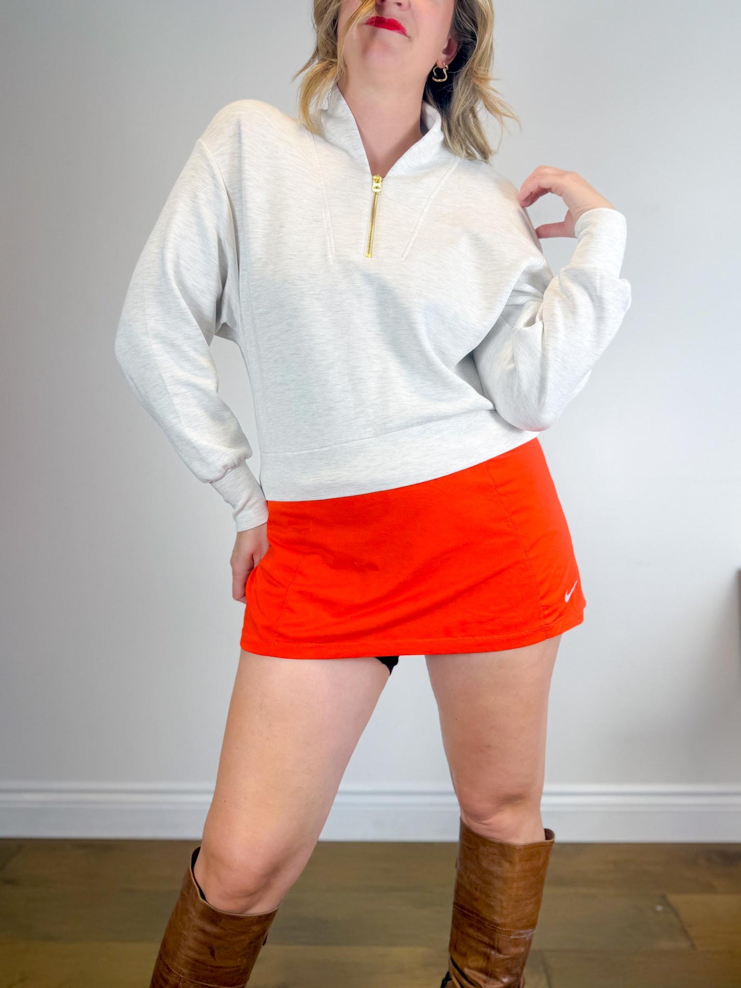 VARLEY "Davidson Sweatshirt in Ivory Marl" (Size S/M)