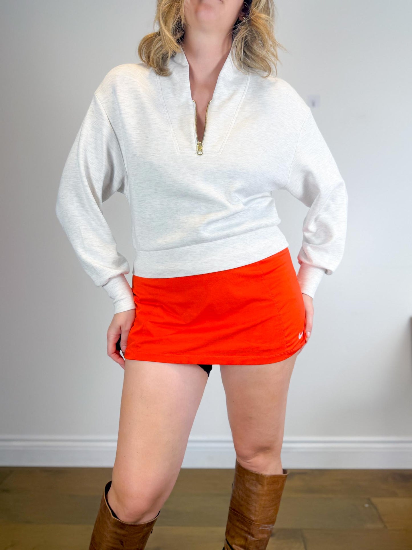 VARLEY "Davidson Sweatshirt in Ivory Marl" (Size S/M)