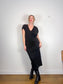 Toteme Designer "V-Neck Soller Dress in Black" (Size M/L)