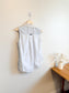 Jonathan Simkhai High Low Sleeveless Pinstripe Button Down (Size S)