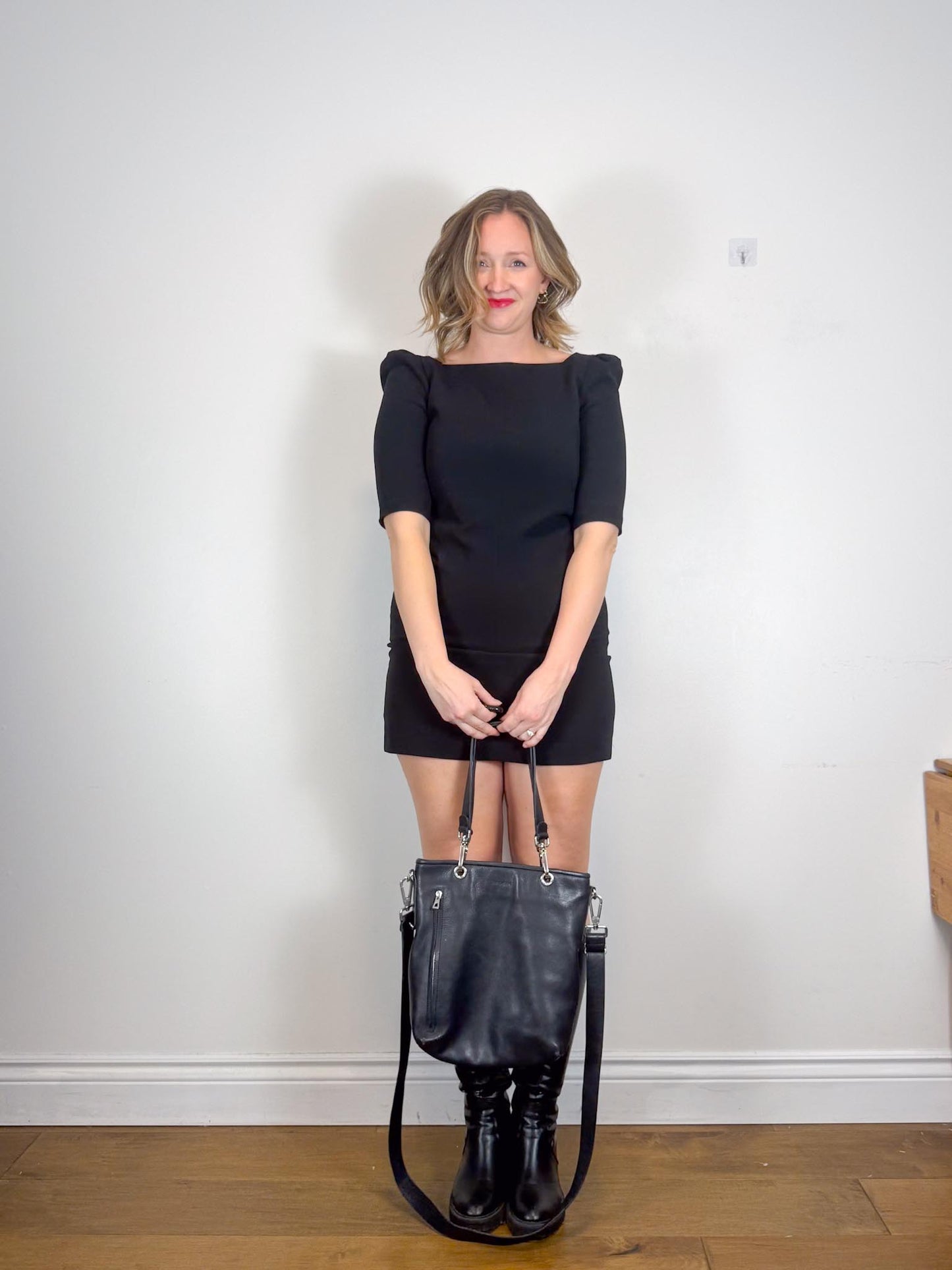 Judith & Charles Mini Dress in Black (Size M)