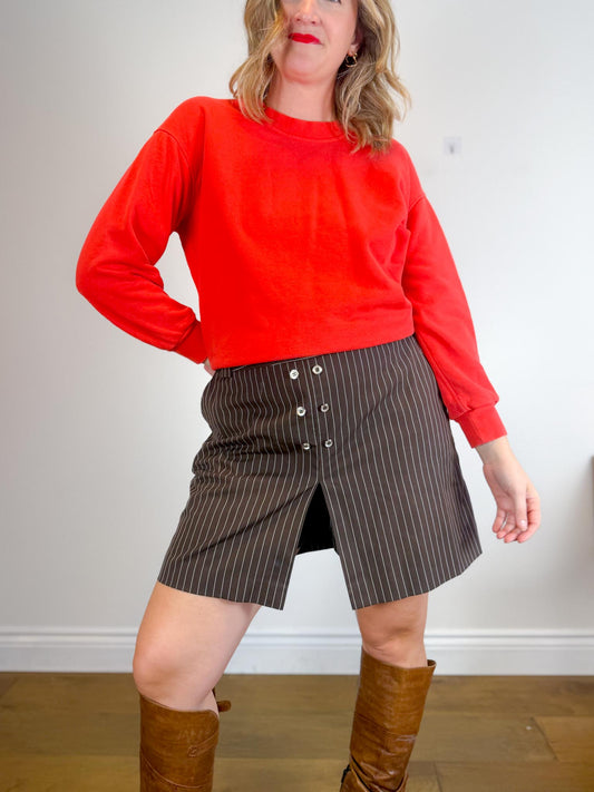 Lululemon "Perfectly Oversized Crew in Red" (Size S/M)
