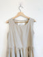 Not Perfect Linen "Midi Smock Linen Dress in Oatmeal" (Size S/M)