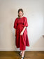 Anthropologie RHODE Puff Sleeve Dress in Burgundy (Size M/L)