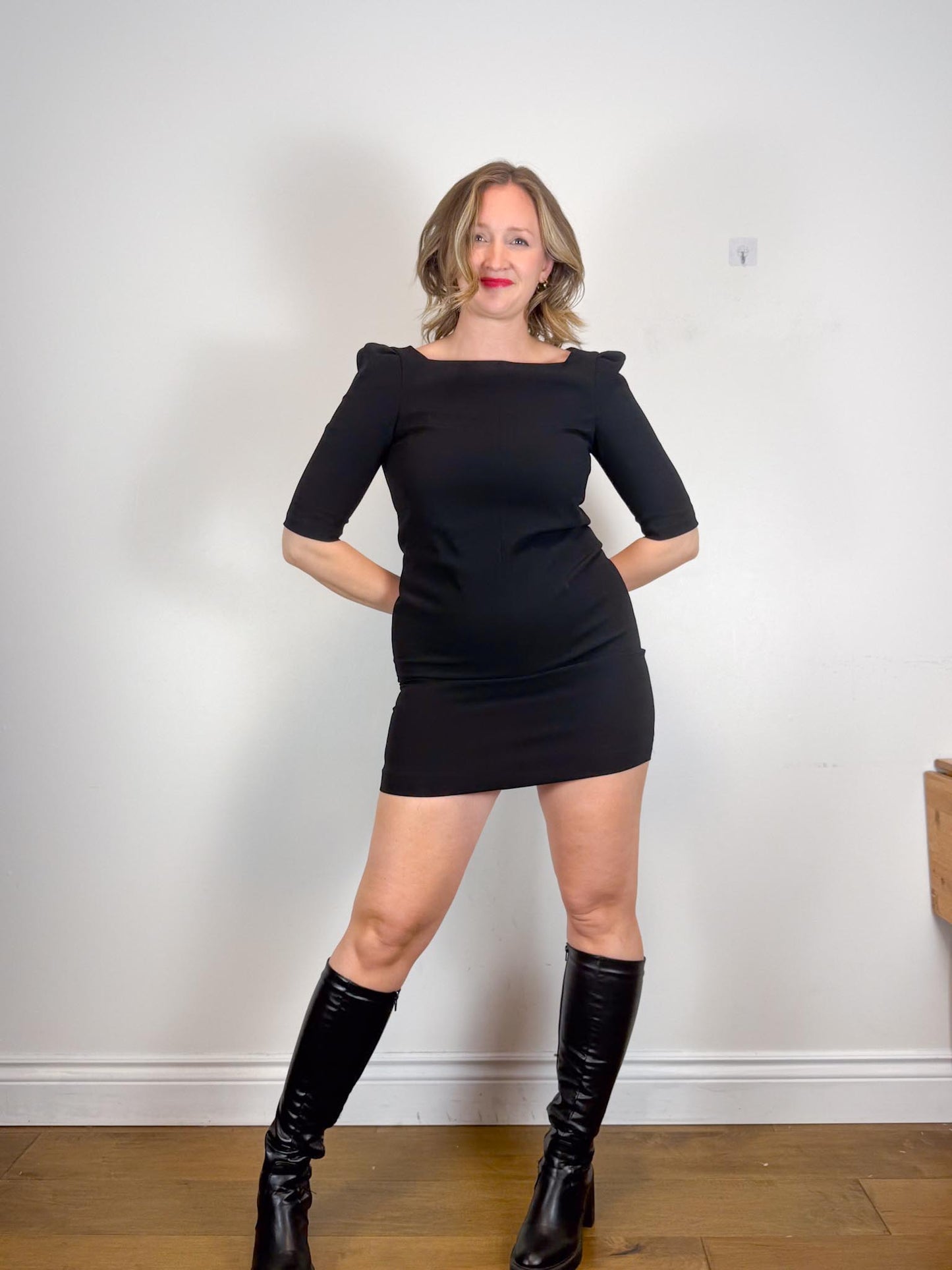 Judith & Charles Mini Dress in Black (Size M)