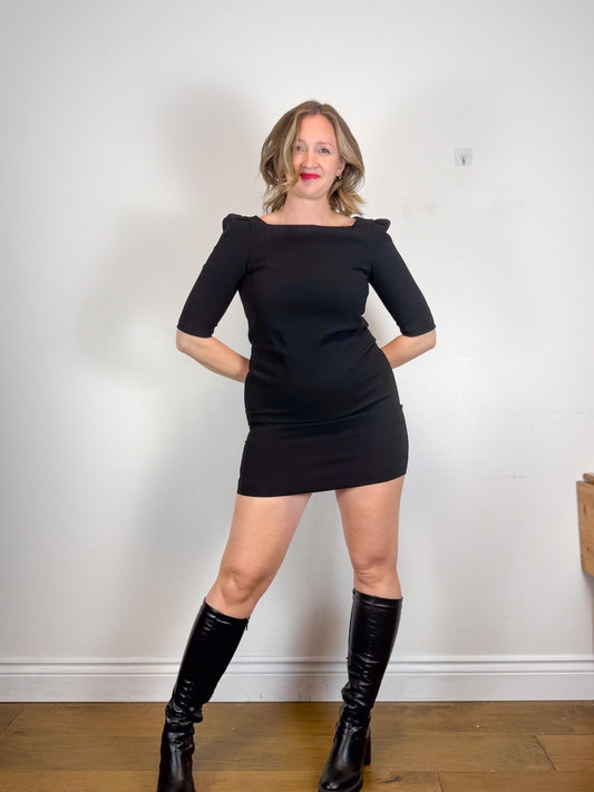Judith & Charles Mini Dress in Black (Size M)