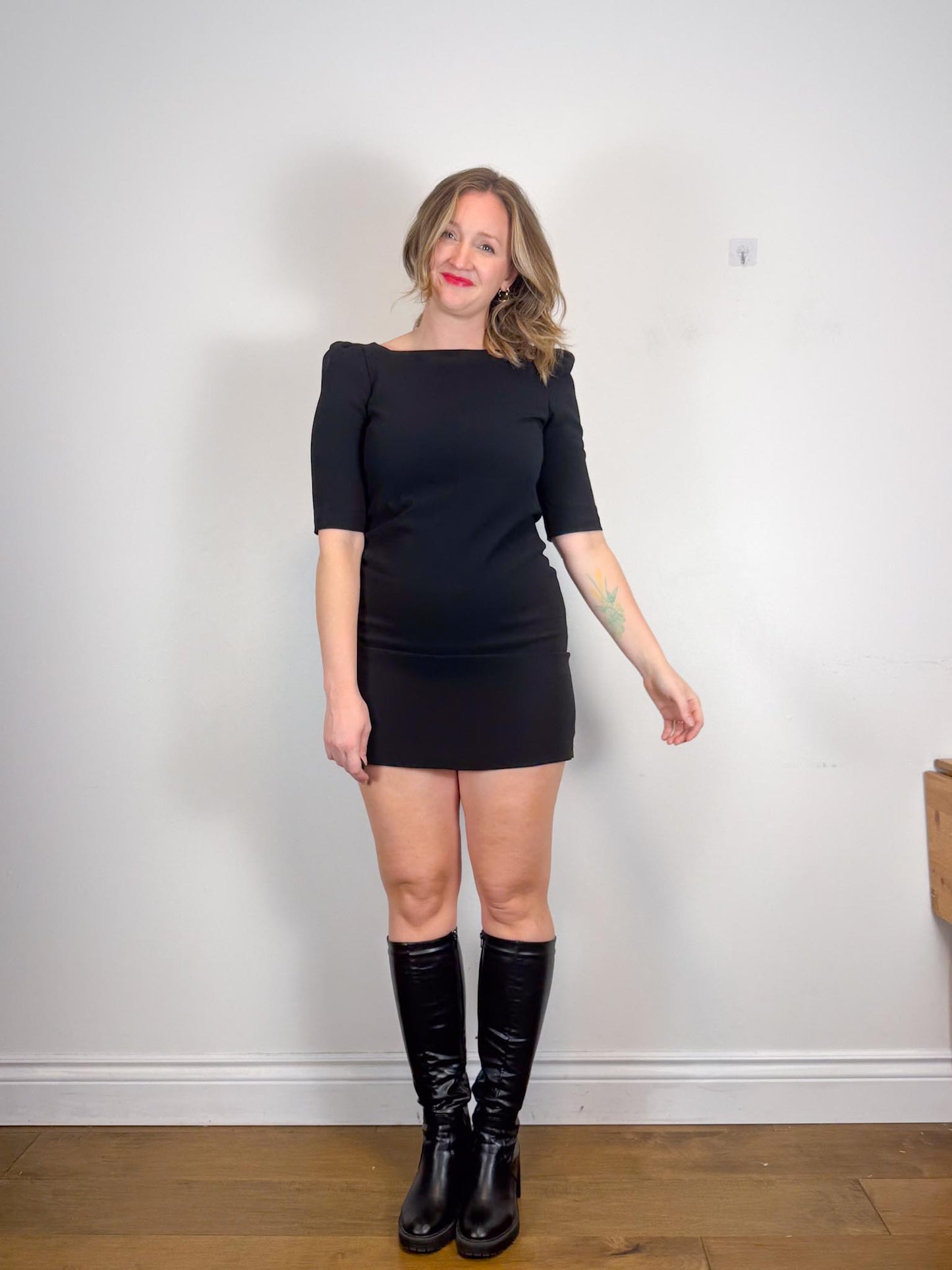 Judith & Charles Mini Dress in Black (Size M)