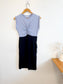 CARVEN Sleeveless Colourblock Mini Dress in Blue (Size S)