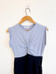 CARVEN Sleeveless Colourblock Mini Dress in Blue (Size S)