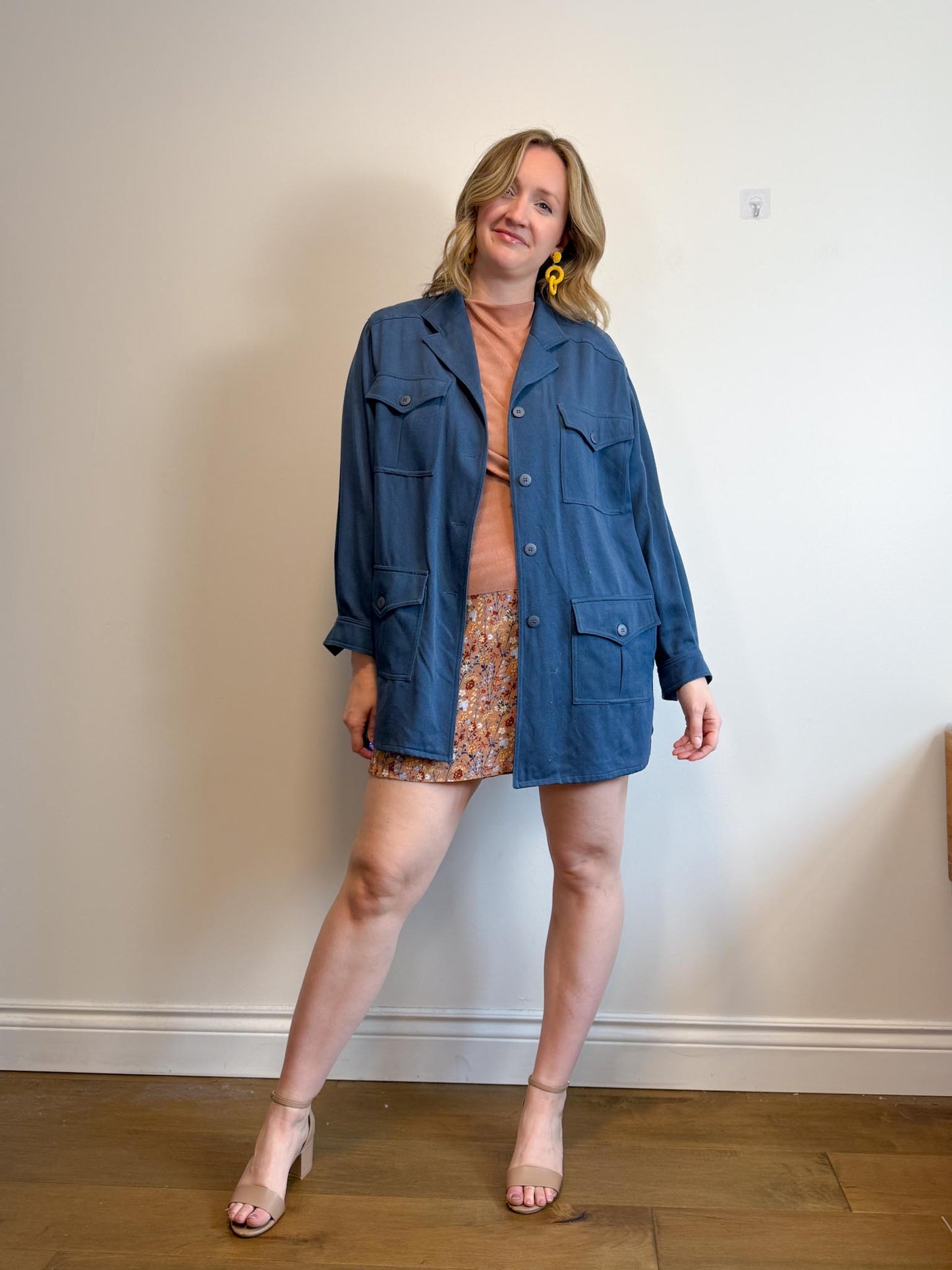 Vintage Oversized Jacket in Blue (Size L/XL)