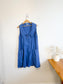 Rosemarie Linen Wide Collar Dress in Blue (Size M/L)