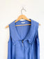 Rosemarie Linen Wide Collar Dress in Blue (Size M/L)