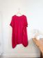 Vanessa Zani Red Linen Shark Bite Shirt Dress (Size 1X)