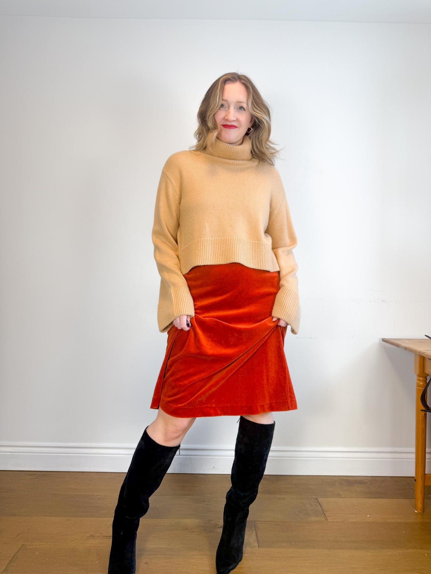 Song of Style "Olisa Oversized Turtleneck in Brown" (Size XS-L)