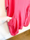 Vanessa Zani Red Linen Shark Bite Shirt Dress (Size 1X)
