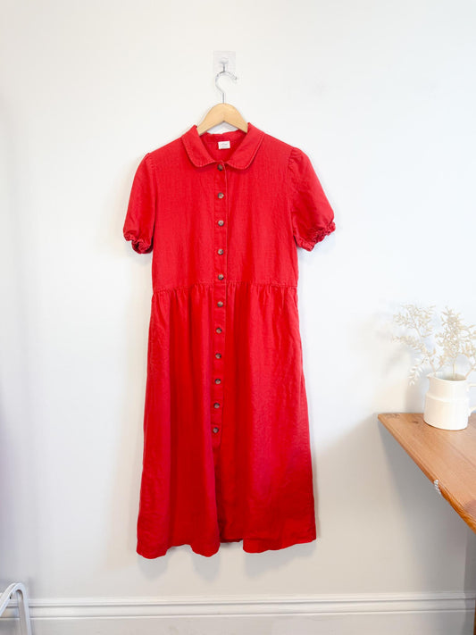 Wilfred "Naeva Linen Dress in Red" (Size S/M)