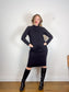 HOIBO Canadian Slow Fashion Long Sleeve Dress in Black (Size M/L)