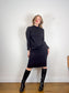 HOIBO Canadian Slow Fashion Long Sleeve Dress in Black (Size M/L)