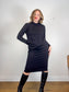 HOIBO Canadian Slow Fashion Long Sleeve Dress in Black (Size M/L)