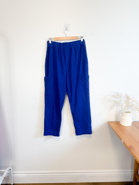 Cape Cove Sustainable Pull On Trousers in Blue (Size M)