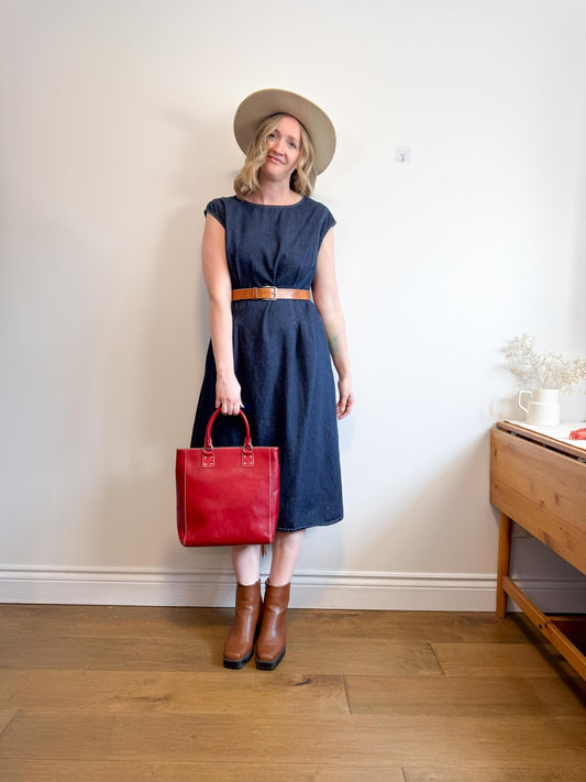 Banana Republic "Lina Italian Denim Midi Dress" (Size 16)