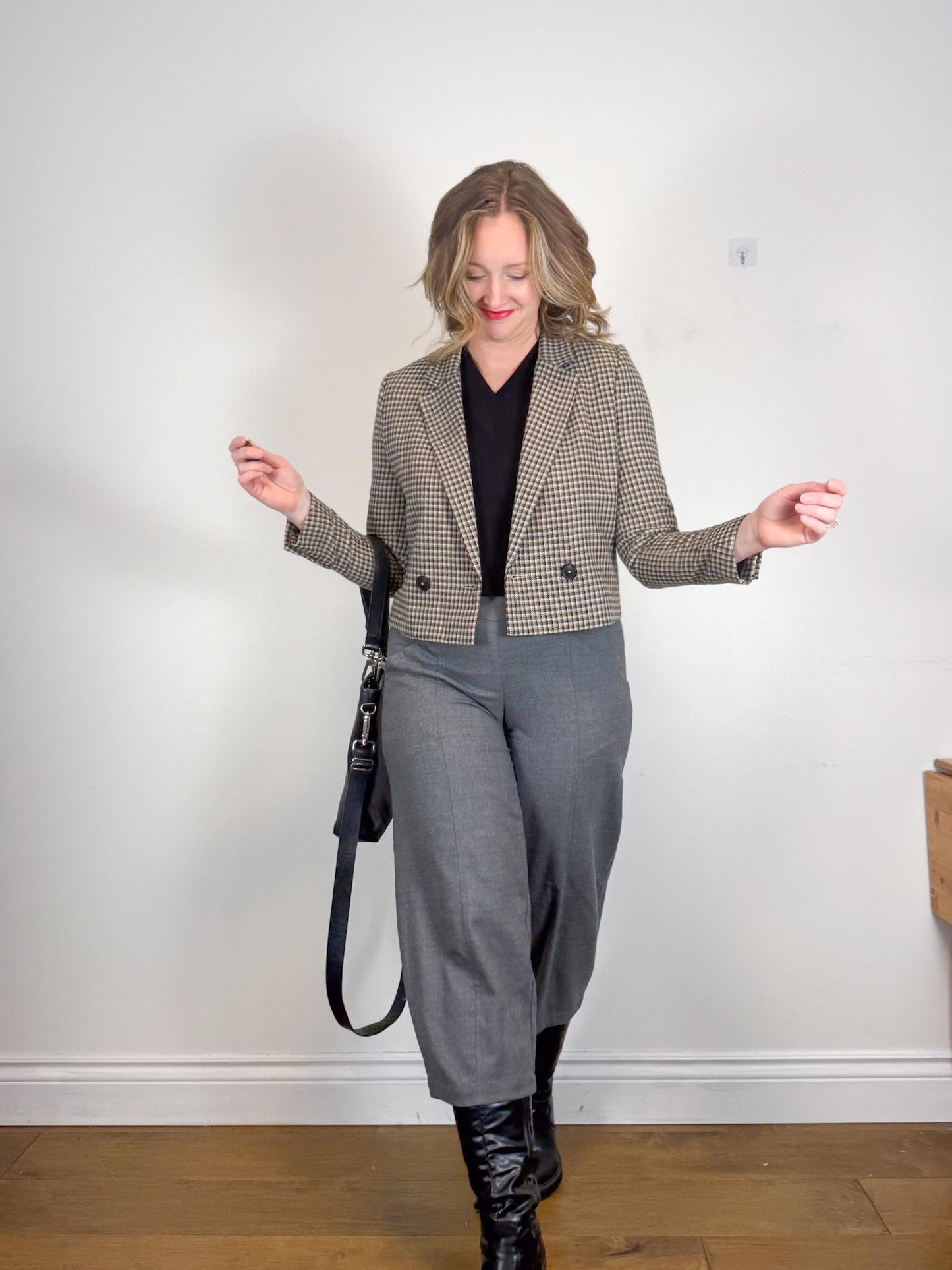 Eileen Fisher Wool Wide Leg Culottes in Grey (Size S/M)