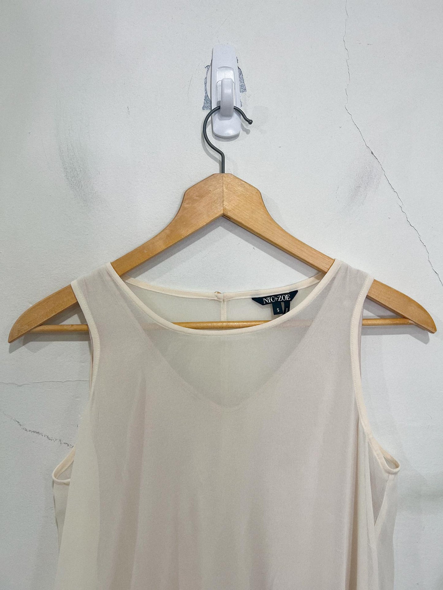 NIC + ZOE Sheer Sleeveless Top (Size S)