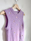 mbym "Fredrika Floral Embroidered Sweater Vest" in Purple (Size XS/S)