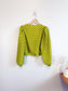 Levi’s Cropped Daisy Blouse with Front Ties in Lime Green (Size S/M)