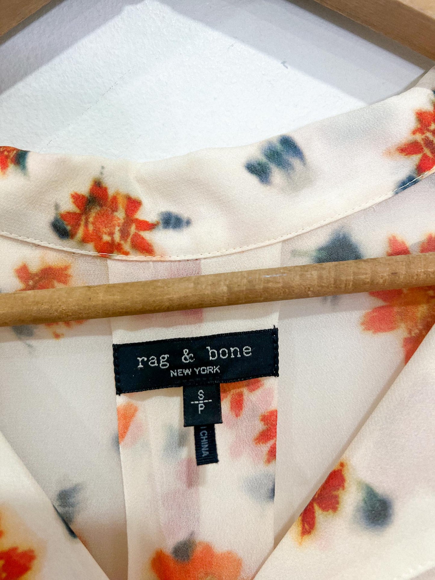 Rag & Bone Silk Floral Sheer Blouse (Size S-L)