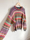 Vintage 90s Multi-Colour Knit Sweater (Size M)