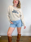 Favourite Daughter "Dad's Favourite Crewneck in Heather Oatmeal" (Size S/M)